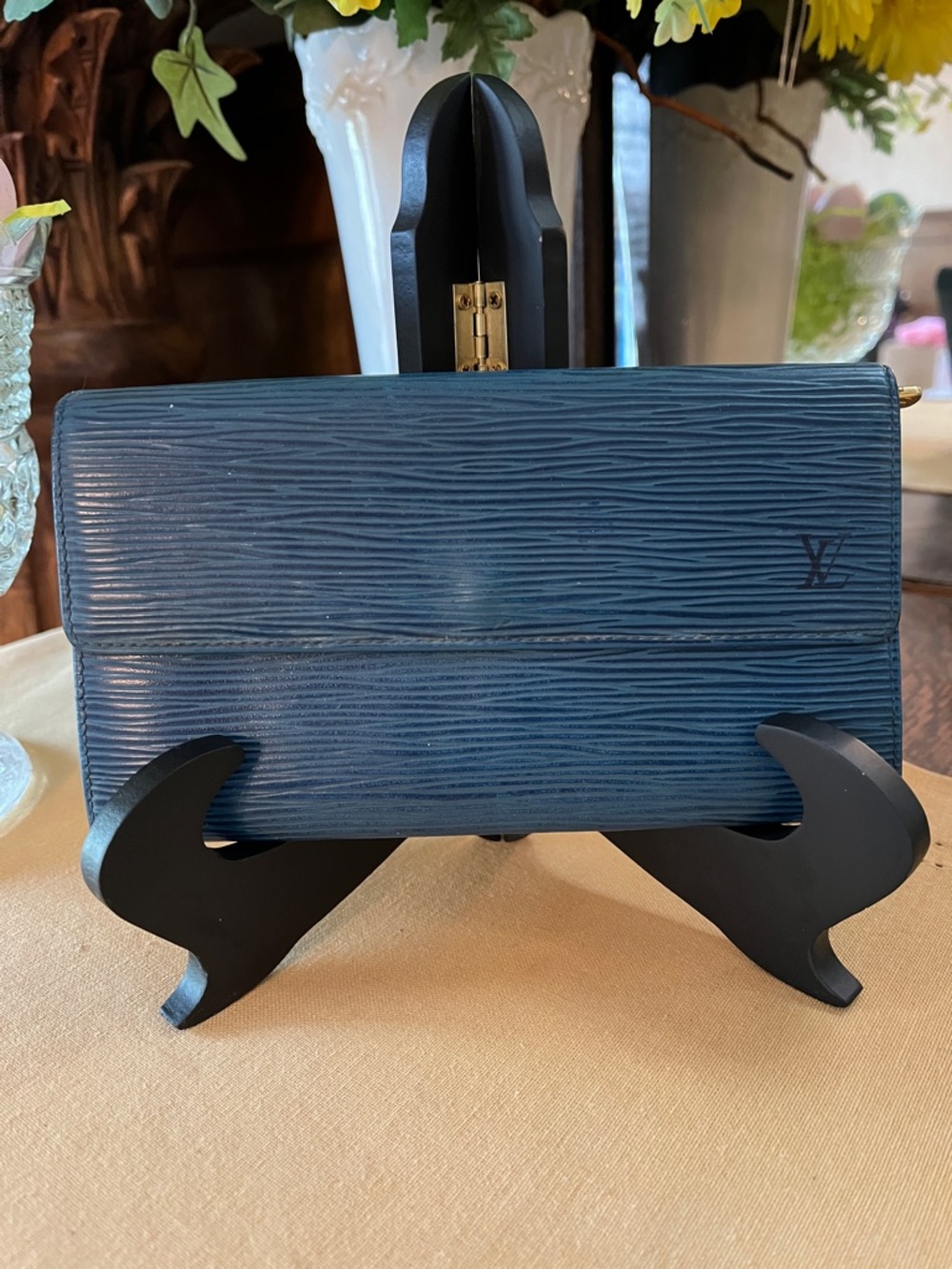 Louis Vuitton Sarah Blue Epi Leather Long Wallet
